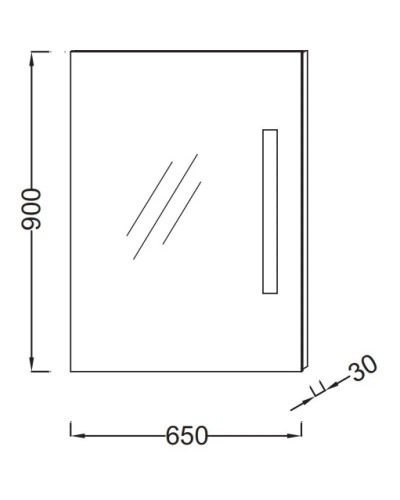 Зеркало со светодиодной подсветкой 90х65 см Jacob Delafon Pacific EB1415-NF