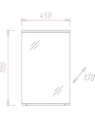 Зеркало Onika Коралл 45.01 204501 с подсветкой Белое
