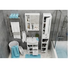 Зеркало со шкафом Onika Кристалл 58.01 205817 с подсветкой Белое