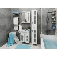 Зеркало со шкафом Onika Кристалл 58.01 205818 с подсветкой Белое