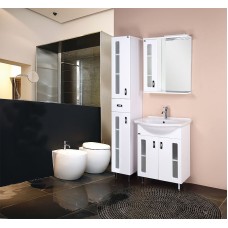 Зеркало со шкафом Onika Кристалл 67.02 206705 с подсветкой Белое