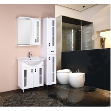 Зеркало со шкафом Onika Кристалл 67.02 206706 с подсветкой Белое