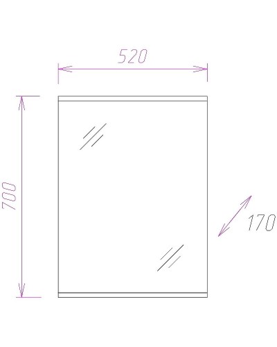 Зеркало Onika Крит 52.00 205211 Белое