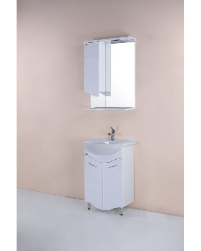 Зеркало со шкафом Onika Лайн 48.01 204802 с подсветкой Белое