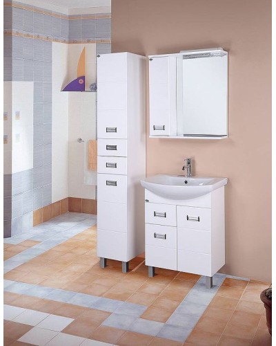 Зеркало со шкафом Onika Балтика 67.02 L 206701 с подсветкой Белое