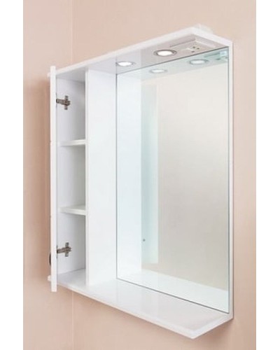 Зеркало со шкафом Onika Балтика 67.02 L 206701 с подсветкой Белое