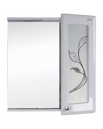 Зеркало со шкафом Onika Валенсия 65.01 R 206532 с подсветкой Белое