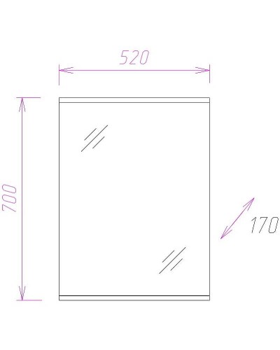 Зеркало Onika Омега 52.01 205206 с подсветкой Белый