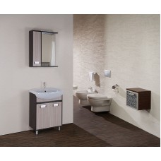 Зеркало со шкафом Onika Гамма 58.01 L 205827 с подсветкой Венге луизиана Ясень шимо светлый