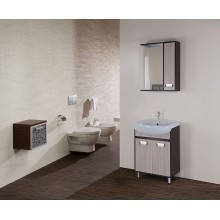 Зеркало со шкафом Onika Гамма 58.01 R 205828 с подсветкой Венге луизиана Ясень шимо светлый