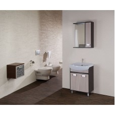 Зеркало со шкафом Onika Гамма 58.01 R 205828 с подсветкой Венге луизиана Ясень шимо светлый