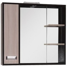 Зеркало со шкафом Onika Гамма 75.01 L 207518 с подсветкой Венге луизиана Ясень шимо светлый