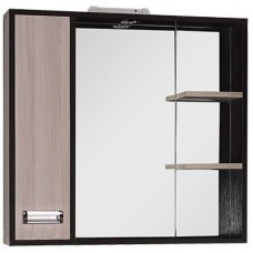 Зеркало со шкафом Onika Гамма 75.01 L 207518 с подсветкой Венге луизиана Ясень шимо светлый