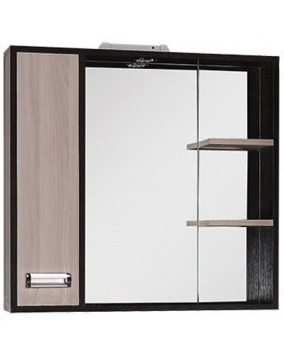 Зеркало со шкафом Onika Гамма 75.01 L 207518 с подсветкой Венге луизиана Ясень шимо светлый