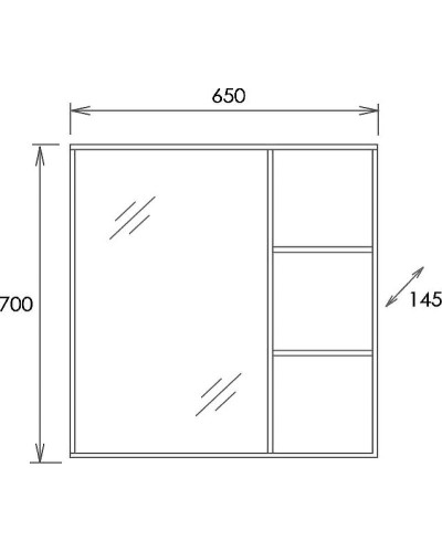 Зеркало Onika Девис 65.00 У 206542 Бетон чикаго