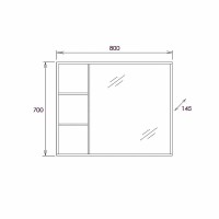 Зеркало Onika Девис 80.00 У 208093 Бетон чикаго