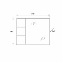 Зеркало Onika Девис 80.00 У 208093 Бетон чикаго