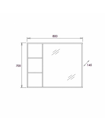 Зеркало Onika Девис 80.00 У 208093 Бетон чикаго