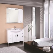 Зеркало со шкафом Onika Эльбрус 90.02 R 209004 с подсветкой Белое