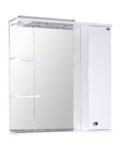 Зеркало со шкафом Onika Эльбрус 80.02 R 208022 с подсветкой Белое