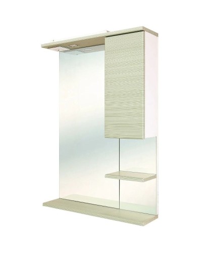 Зеркало со шкафом Onika Элита 60.01 R 206022 с подсветкой Олива Белая