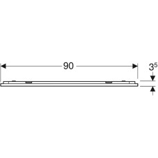Зеркало Geberit Option Plus 90 501.073.00.1 с подсветкой Хром матовый
