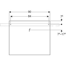 Зеркало Geberit iCon 90 840790000 с подсветкой Хром