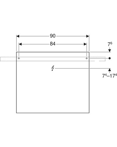 Зеркало Geberit iCon 90 840790000 с подсветкой Хром