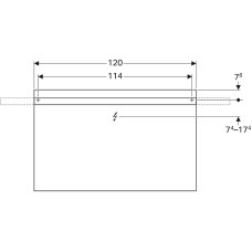 Зеркало Geberit iCon 120 840720000 с подсветкой Хром