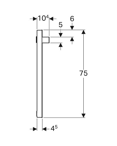 Зеркало Geberit iCon 120 840720000 с подсветкой Хром