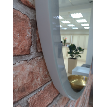 5 Неон - Зеркало LED 700х700 сенсор на зеркале (круглое)