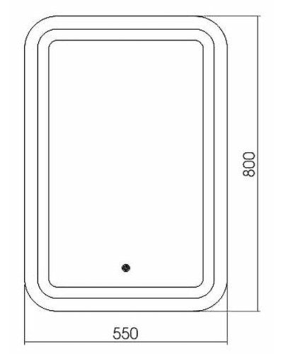 Зеркало Creto Malibu 55 7-550800M с подсветкой с сенсорным выключателем
