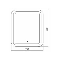 Зеркало Creto Malibu 70 7-700680M с подсветкой с сенсорным выключателем