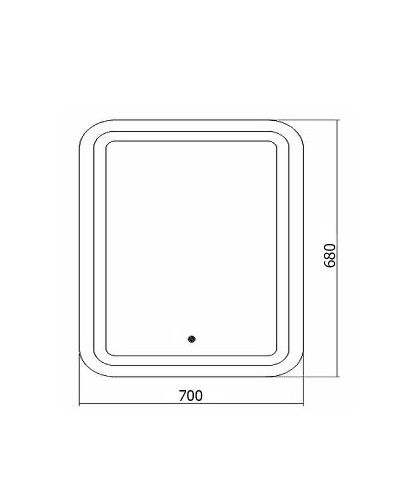 Зеркало Creto Malibu 70 7-700680M с подсветкой с сенсорным выключателем