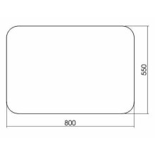 Зеркало Creto Scala 80 5-800550S с подсветкой с датчиком движения