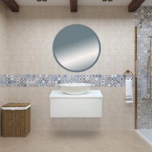 5 Неон - Зеркало LED 700х700 сенсор на зеркале (круглое)