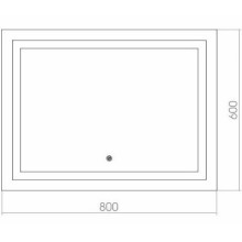 Зеркало Creto Amelia 80 2-800600A с подсветкой с сенсорным выключателем