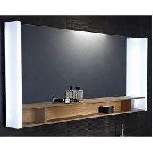 Зеркало Jacob Delafon Terrace 150 EB1184-NF с подсветкой Белое Древесное с сенсорным выключателем