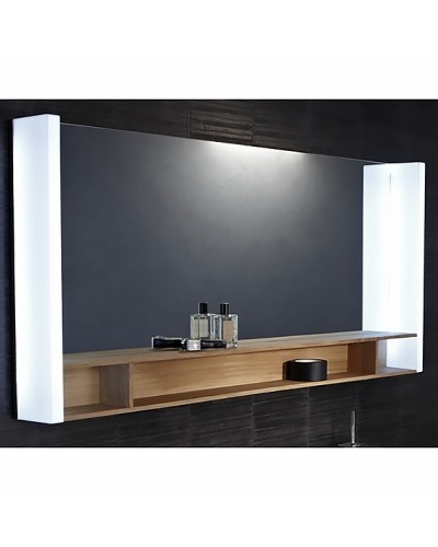 Зеркало Jacob Delafon Terrace 120 EB1183-NF с подсветкой Белое Древесное с сенсорным выключателем