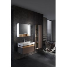 Зеркало Jacob Delafon Terrace 80 EB1181-NF с подсветкой Белое Древесное с сенсорным выключателем