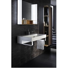 Зеркало Jacob Delafon Terrace 80 EB1181-NF с подсветкой Белое Древесное с сенсорным выключателем