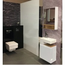 Зеркало Jacob Delafon Terrace 60 R EB1180D-NF с подсветкой Белое Древесное с сенсорным выключателем