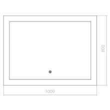 Зеркало Creto Tivoli 100 6-1000800T с подсветкой с сенсорным выключателем