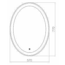 Зеркало Creto Venezia 57 11-570770V с подсветкой с сенсорным выключателем