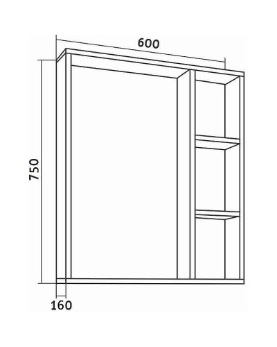 Зеркало Grossman Флай 60 206001 Дуб сонома