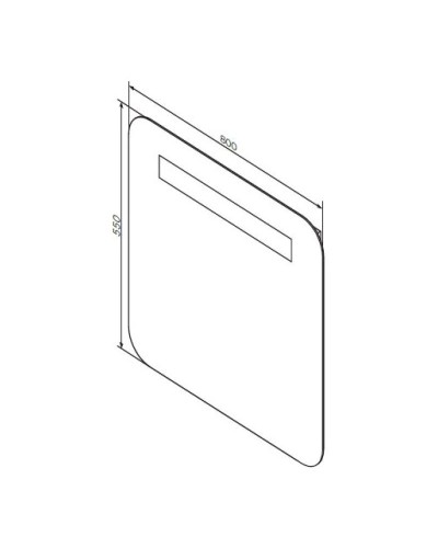 Зеркало 80х55 см Am.Pm Gem M90MOX0801WG