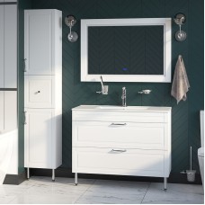 Зеркало Iddis Oxford 100 ЗЛП112 с подсветкой Белое