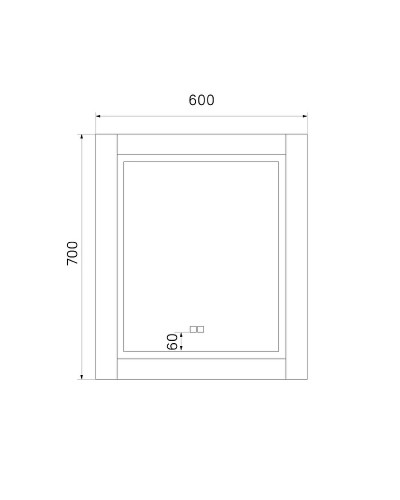 Зеркало Iddis Oxford 60 ЗЛП111 с подсветкой Белое
