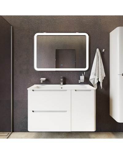 Зеркало Iddis Edifice 100 ЗЛП109 с подсветкой Белое