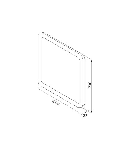Зеркало Iddis Edifice 100 ЗЛП109 с подсветкой Белое
